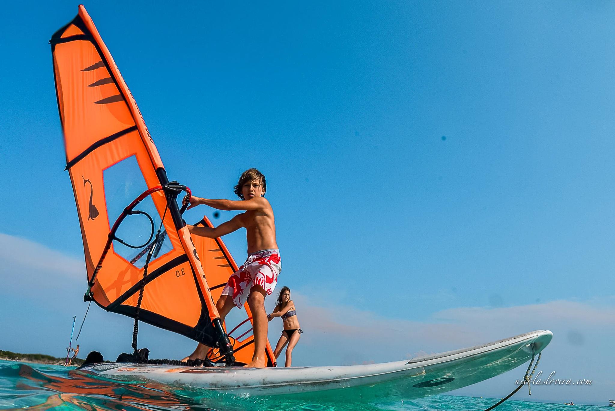 Planche à voile pour enfant à bonifacio